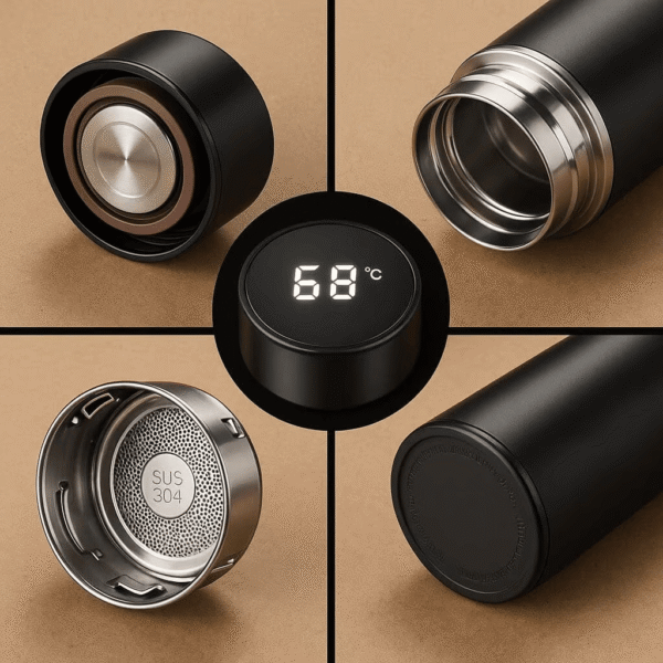 Customised Logo Smart Temperature Insulated Bottle 500ml Capacity - Image 2