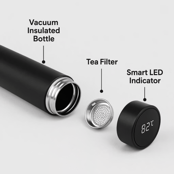 Customised Logo Smart Temperature Insulated Bottle 500ml Capacity - Image 3