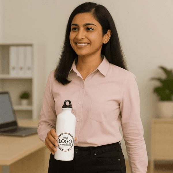 Personalized Sipper Aluminum Bottle 750 ml Capacity - White - Image 2